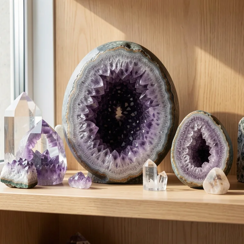 Mettre en valeur une géode dans son intérieur